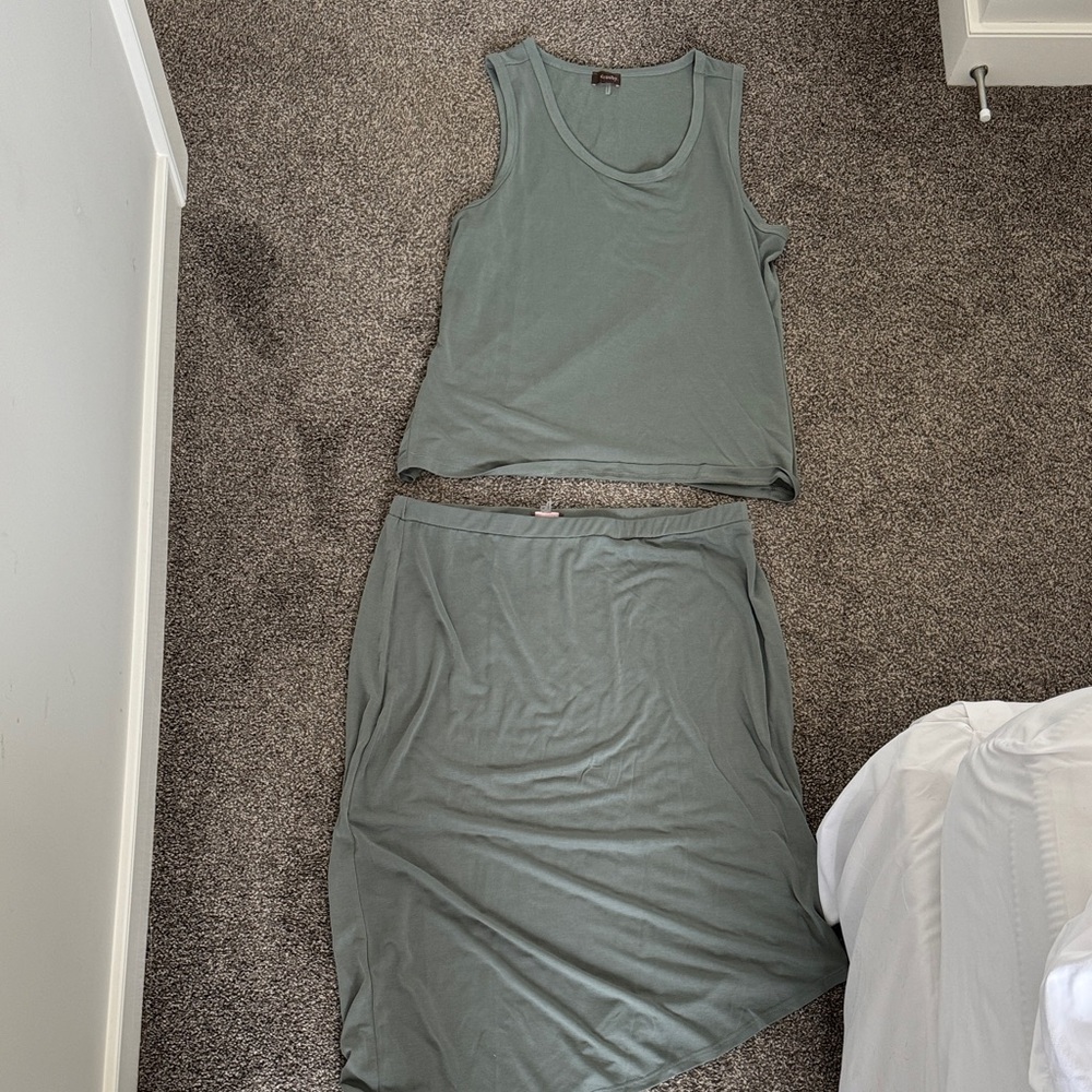 Crosby Sage Green Skirt Set